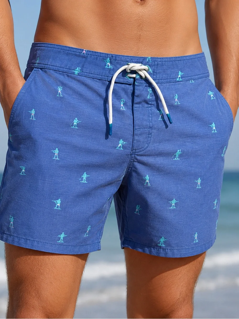 Chubbies Toy Soldier Print Swim Trunks Shorts Blue Size 32 Stretch Beach